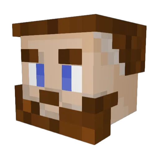 in0vermyhead Minecraft avatar head, 3D render