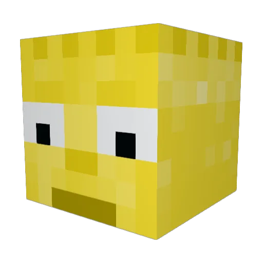 in3001 Minecraft avatar head, 3D render