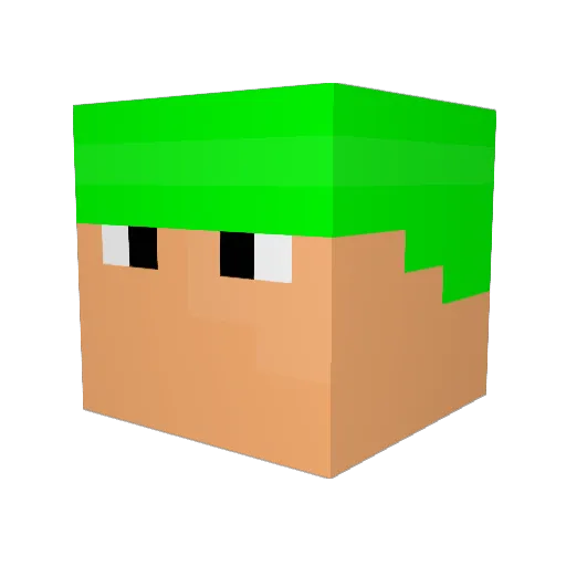 in3u Minecraft avatar head, 3D render