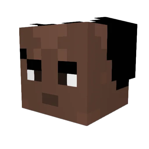 in4dy Minecraft avatar head, 3D render
