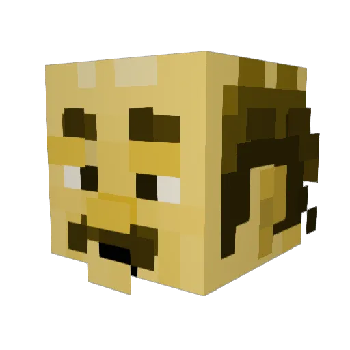 inColtraneiTrust Minecraft avatar head, 3D render