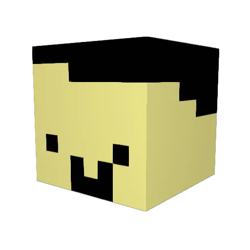 inDev__ Minecraft avatar head, 3D render