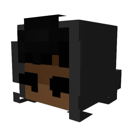 inKar0 Minecraft avatar head, 3D render