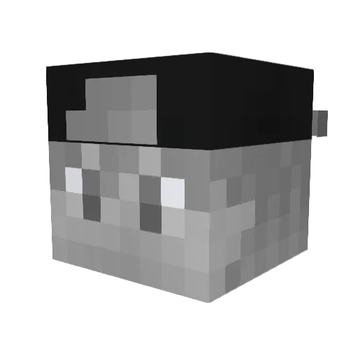 inTrucedx Minecraft avatar head, 3D render