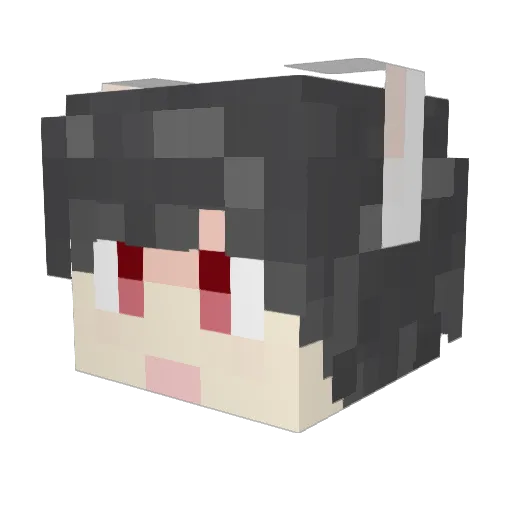 inaba__tewi Minecraft avatar head, 3D render
