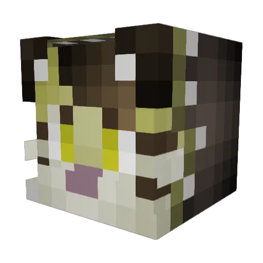 inabaf Minecraft avatar head, 3D render