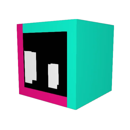 inadici Minecraft avatar head, 3D render