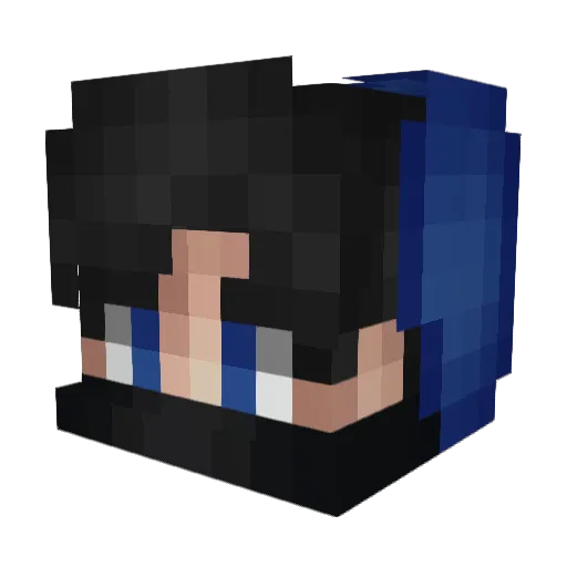 inaduki Minecraft avatar head, 3D render