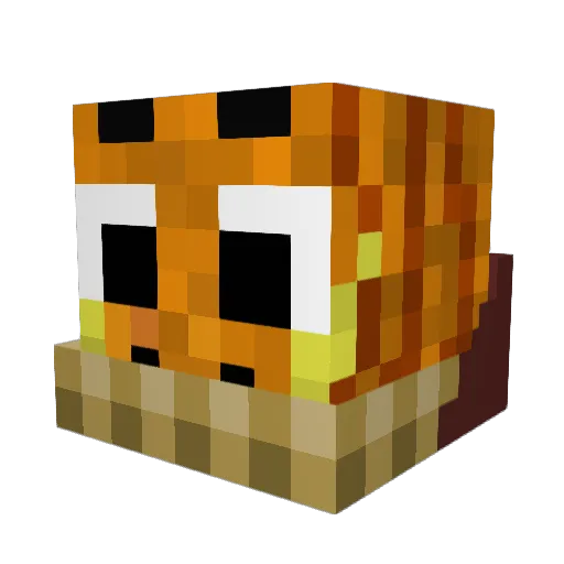 inaka5 Minecraft avatar head, 3D render
