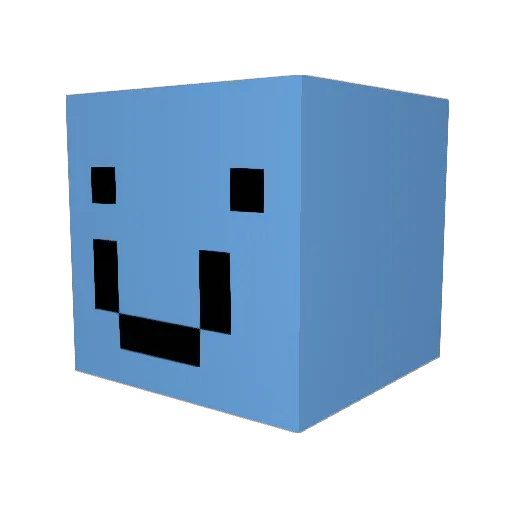 inaki_SUS Minecraft avatar head, 3D render