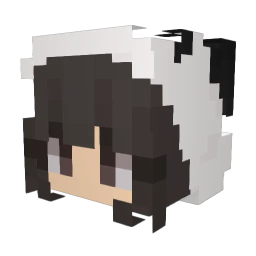inakookie Minecraft avatar head, 3D render