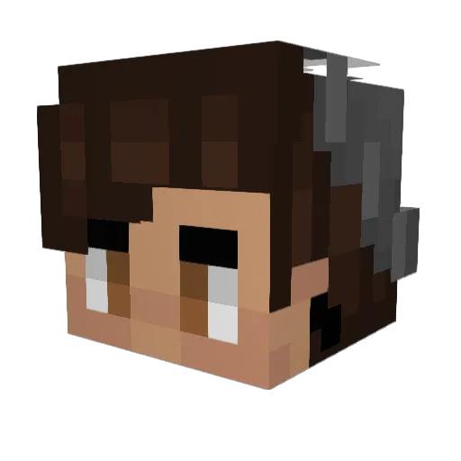 inakori Minecraft avatar head, 3D render