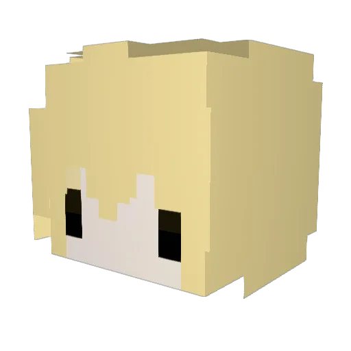 inanelol Minecraft avatar head, 3D render