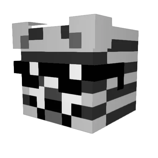 inari___ Minecraft avatar head, 3D render