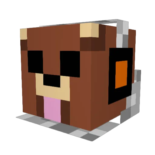 inatorinator Minecraft avatar head, 3D render