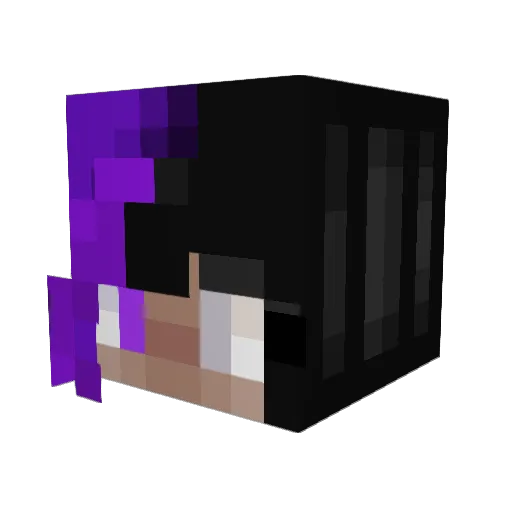 inayakitori Minecraft avatar head, 3D render