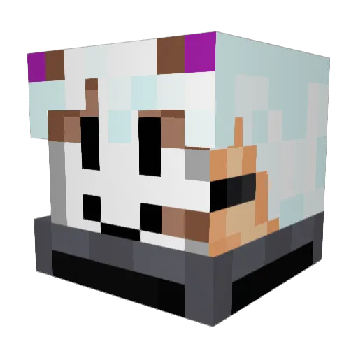 inballball Minecraft avatar head, 3D render