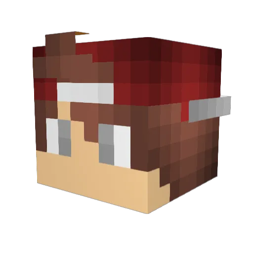 inbling Minecraft avatar head, 3D render