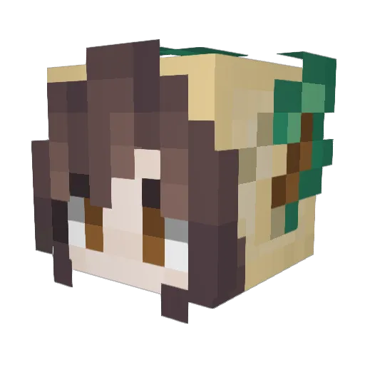 inboundxace Minecraft avatar head, 3D render