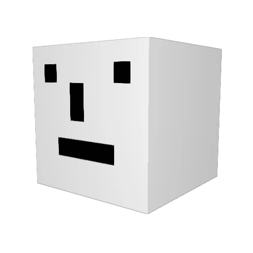 incG2 Minecraft avatar head, 3D render