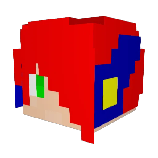 inchan_ Minecraft avatar head, 3D render