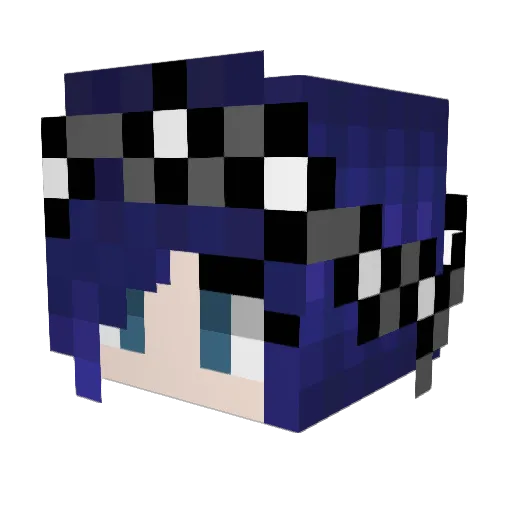 incognitocraft Minecraft avatar head, 3D render