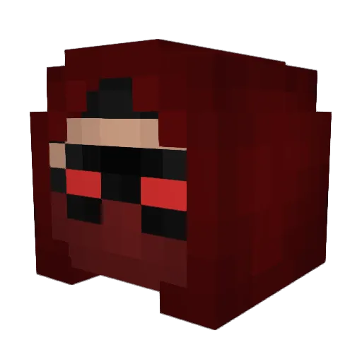 incognitodude Minecraft avatar head, 3D render
