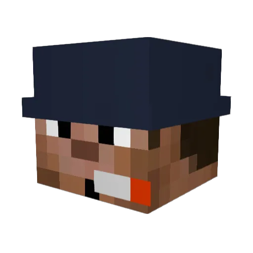 incomodao Minecraft avatar head, 3D render