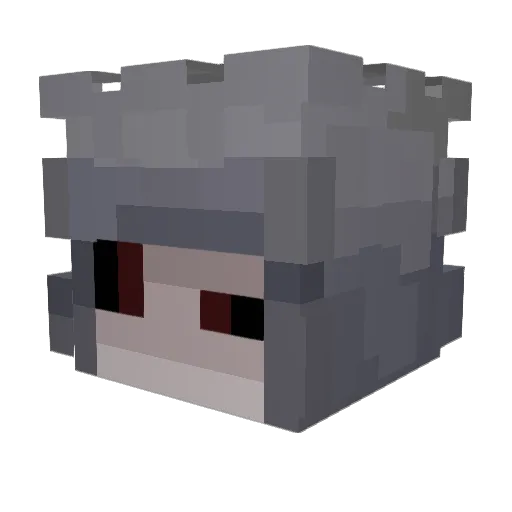 incomtest Minecraft avatar head, 3D render