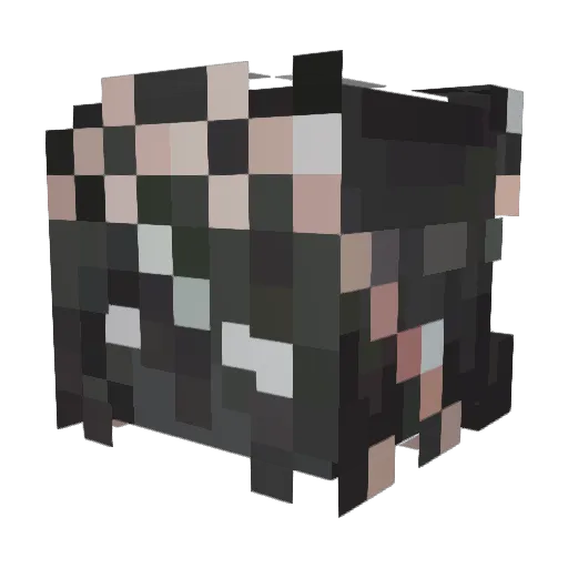 inconexion Minecraft avatar head, 3D render