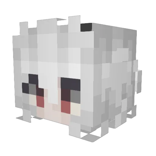 incopacetic Minecraft avatar head, 3D render