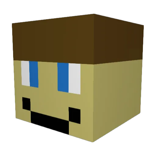 incredible11 Minecraft avatar head, 3D render