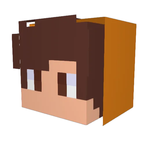 incredible231 Minecraft avatar head, 3D render