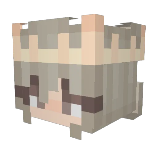 incredibleAri Minecraft avatar head, 3D render