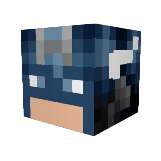 incredible_AND1 Minecraft avatar head, 3D render