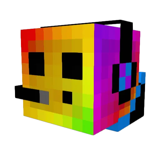 incredible_smart Minecraft avatar head, 3D render