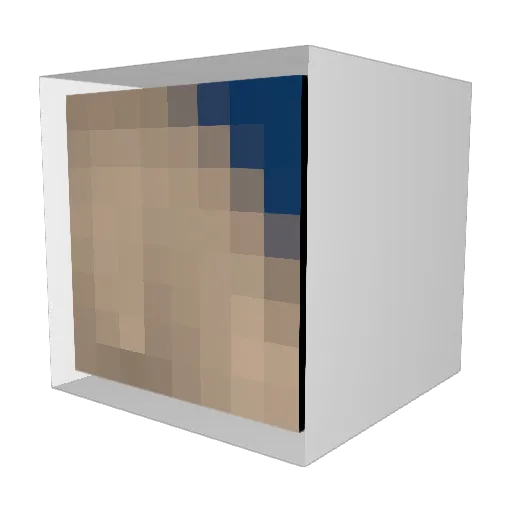 indecentdowner Minecraft avatar head, 3D render