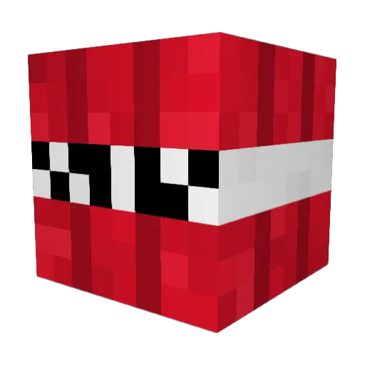indiKOMORI Minecraft avatar head, 3D render