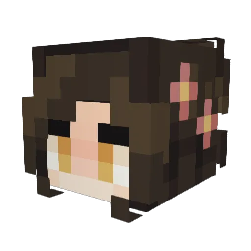 indianajay Minecraft avatar head, 3D render