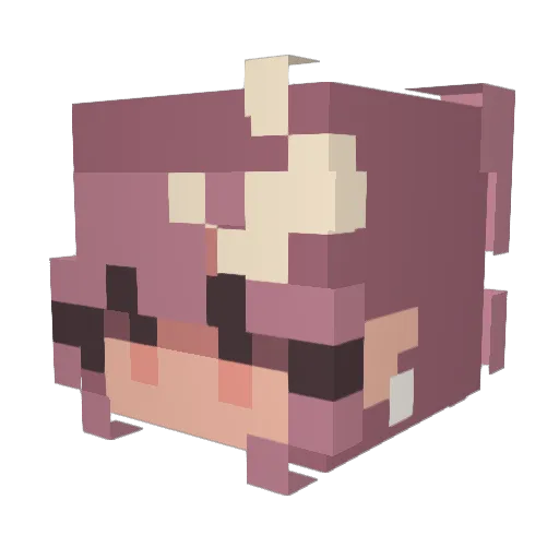 indiedaydreamin Minecraft avatar head, 3D render