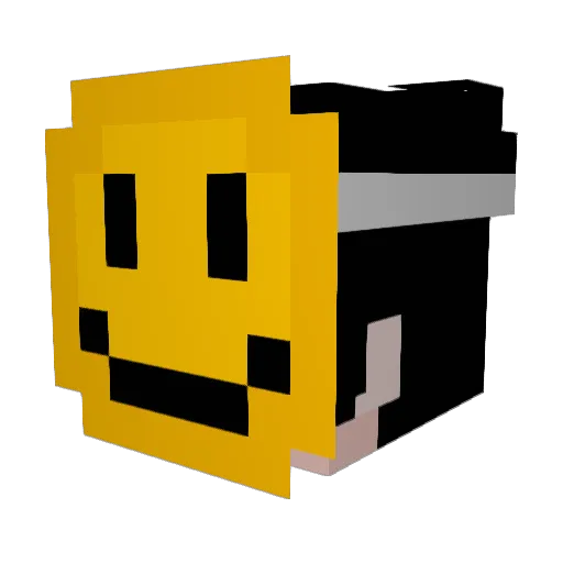 indiginate Minecraft avatar head, 3D render
