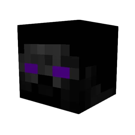indigo Minecraft avatar head, 3D render
