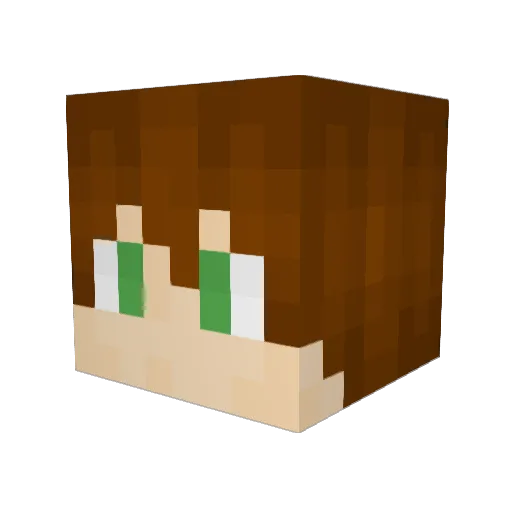 indigo_dino Minecraft avatar head, 3D render