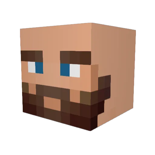 indigohuman Minecraft avatar head, 3D render