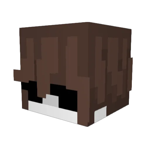 indigojelly Minecraft avatar head, 3D render