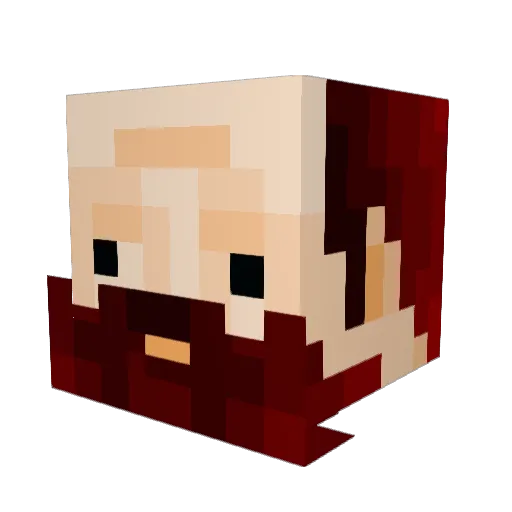 indigopyro Minecraft avatar head, 3D render