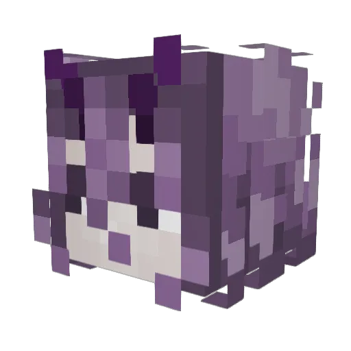 indigoss Minecraft avatar head, 3D render