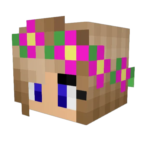 indigostar12 Minecraft avatar head, 3D render