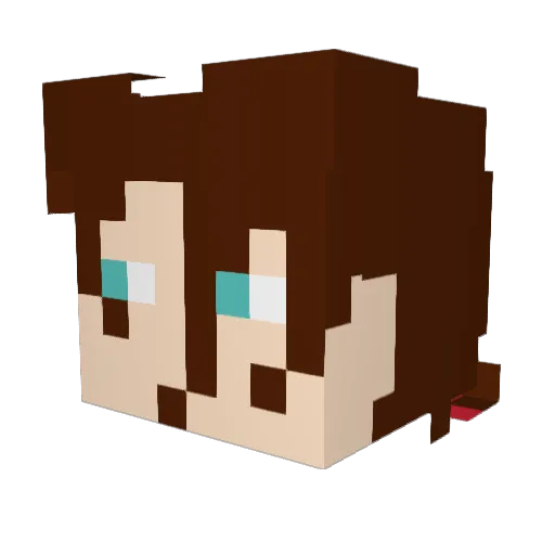 indigostars Minecraft avatar head, 3D render