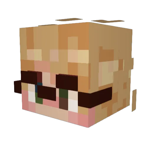 individual1ty Minecraft avatar head, 3D render